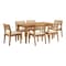 Alaterre Furniture Barton 7-Piece Patio Dining Set, Weather-Resistant Outdoor Dining Table, 6 Stackable Patio Chairs 80-OUTD-WD-DIN-SET2 - alternate 10